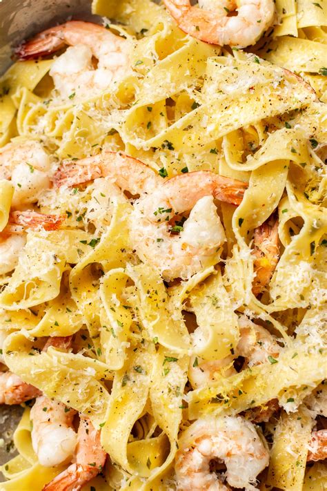 Pappardelle With Shrimp Garlic And Olive Oil Salt Lavender