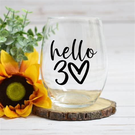 30th Birthday Glass Etsy