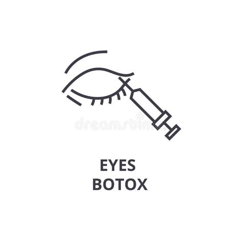 Pictogram Van De Ogen Botox Het Dunne Lijn Teken Symbool Illustation