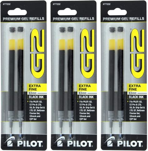 Pilot G2 Gel Ink Refills Fine Point 07 Mm Black Pack