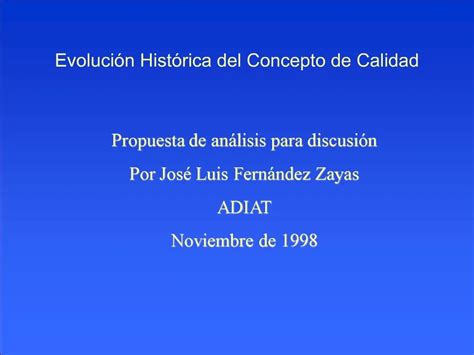 Ppt Evoluci N Hist Rica Del Concepto De Calidad Powerpoint