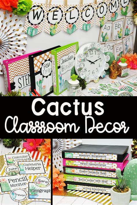 Cactus Classroom Decor Bundle Plant Classroom Theme Class Decor Bundle Classroom Themes