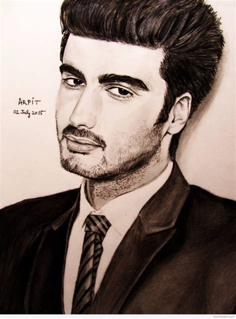 Pencil Sketch Of Arjun Kapoor DesiPainters