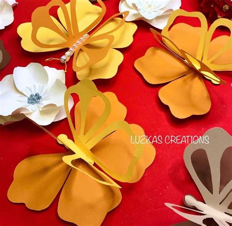 Molde Mariposa De Papel Luzkas Creations