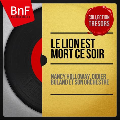 Le Lion Est Mort Ce Soir Mono Version EP By Nancy Holloway