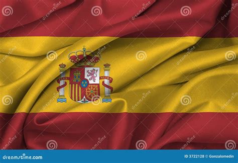 Flag Of Spain Waving Spanish Flag Stock Illustration Illustration