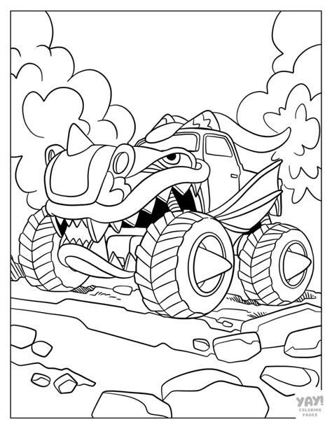 Monster Truck Coloring Pages (Free Printables)