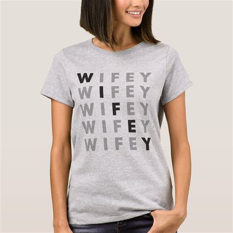 Hubby And Wifey Couple Wifey Repeating Words T Shirt Zazzle