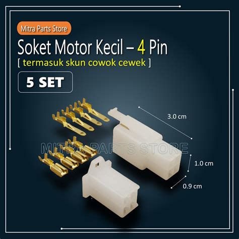 Jual Soket Socket Konektor Kabel Pin Kecil Set Lengkap Dengan Skun