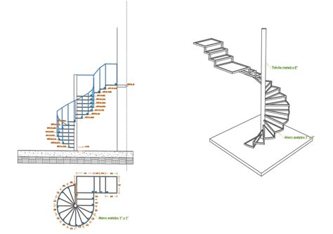 Escadas Em Espiral Em Autocad Baixar Cad Gr Tis Kb Bibliocad