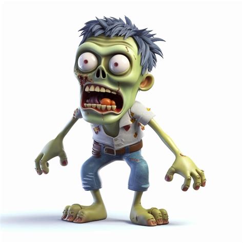 Premium Ai Image Cute Zombies Cartoon D Characters