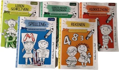 Oefenboeken Met Stickers Ik Leer Set Van Leren Rekenen