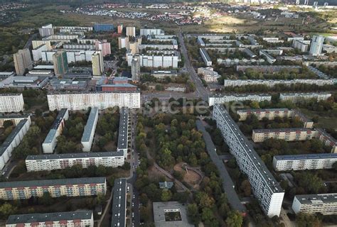 Luftbild Halle Saale Plattenbau Hochhaus Wohnsiedlung Im Ortsteil