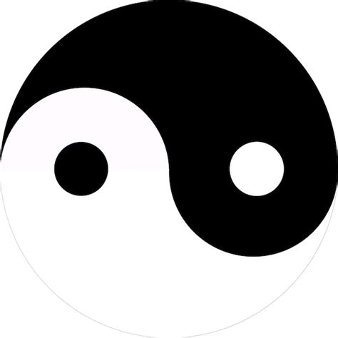 Premium Vector | Vector Illustration Of A YinYang Sign Simple Drawing ...