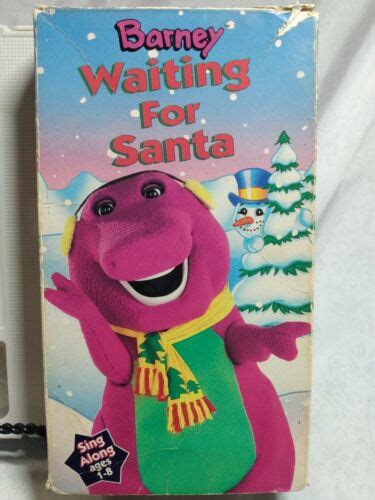 Barney Waiting For Santa SING ALONG VHS 1992 Lyons Dinosaur Movie