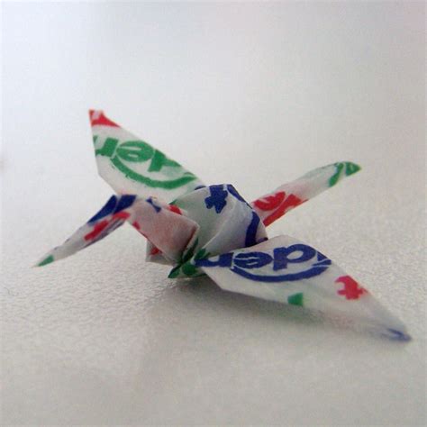 Gum Wrapper Crane By Jo The Phoenix On Deviantart