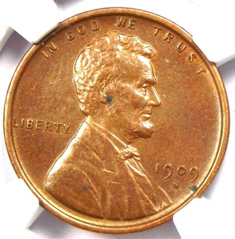 1909 S VDB Lincoln Wheat Cent 1C Penny NGC Uncirculated Details UNC