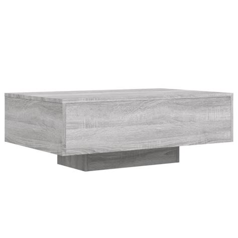 Mxzzand Table basse avec lumières LED sonoma gris 85x55x31 cm