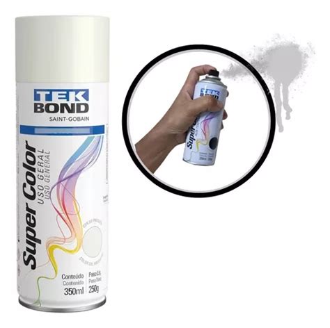 Tinta Spray Tekbond Supercolor Uso Geral Branco Brilhante MercadoLivre