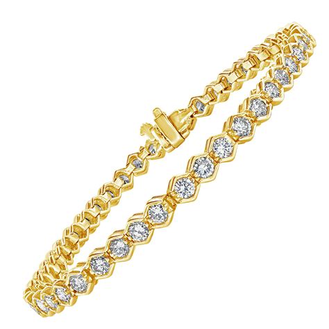 8 68 Carats Diamonds Gold Tennis Bracelet For Sale At 1stdibs