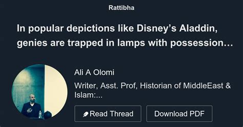 In Popular Depictions Like Disneys Aladdin Genies Are Trapped In