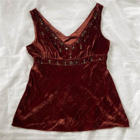 Vintage Whimsigoth Fairy Beaded Velvet Cami Depop In