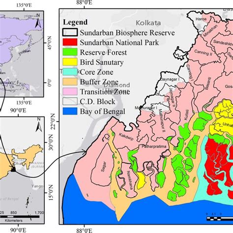 Location Of Sundarban Biosphere Reserve In India The Map Was Prepared