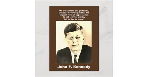 Sepia Jfk John F Kennedy Quote Motivational Postcard Zazzle