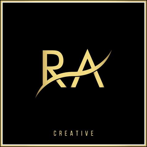 Ra Creative Golden Premium Vector El Ltimo Dise O Del Logotipo