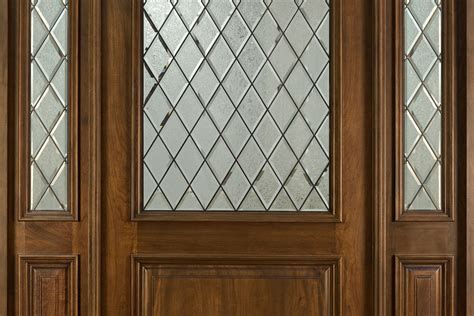 Entry Door In Stock Single With Sidelites Solid Wood With Walnut