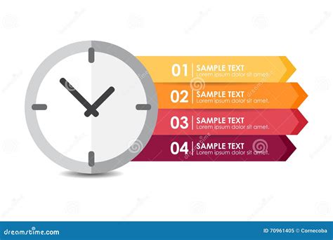 Clock Banner Infographic Stock Vector Image Of Marketing 70961405