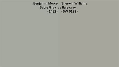 Benjamin Moore Sabre Gray 1482 Vs Sherwin Williams Rare Gray Sw 6199