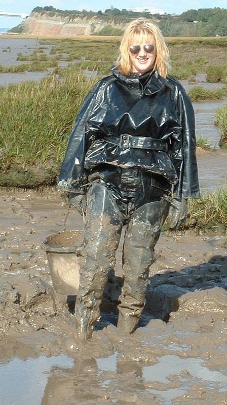 Muddy Black Hip Waders And Pvc Rain Gear Mud Boots Wellies Boots Cool Boots Mudding Girls