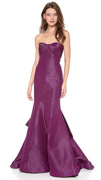 Monique Lhuillier Strapless Draped Gown Shopbop