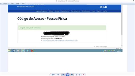 E Cac Receita E CAC RECEITA FEDERAL 2021 Código de Acesso e