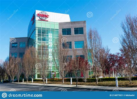 Tsmc Sign Logo On Headquarters In Silicon Valley Of Taiwan