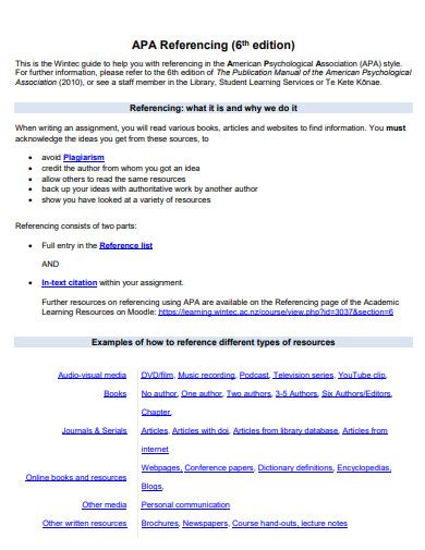 Apa 6th Edition 16 Examples How To Write Tips