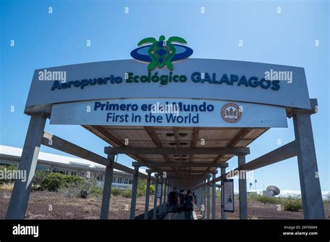 Airport Welcome Sign First Ecological Airport Seymour Airport Baltra