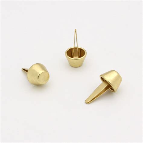 10set 15mm Gold Purse Feet With Washer Bag Feet Flat Cone Rivet Studs