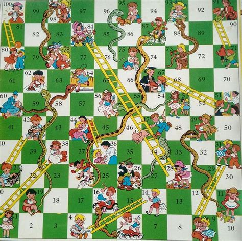 Snakes And Ladders Snakes And Ladders Tile Games Vintage Board Games