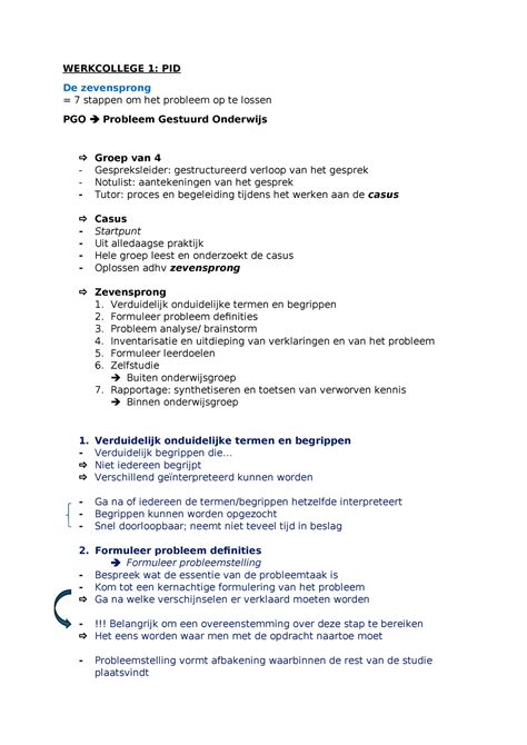 Werkcollege 1 Samenvatting Psychologie Van Individuele Verschillen