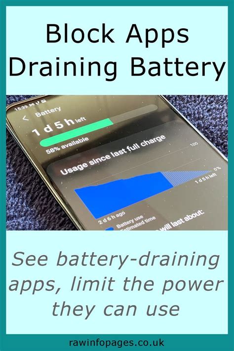 How To Stop An App Draining The Battery On Android Phone Rawinfopages Phone Battery