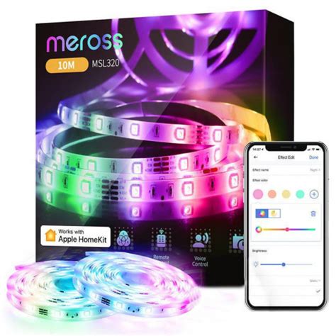 Banda Led Inteligenta WiFi MSL320 Meross 2 X 5m RGB HomeKit