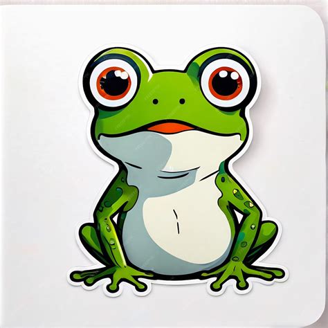 Premium Photo Cute Frog Stickers Cartoon 3d Frogs Cartoon