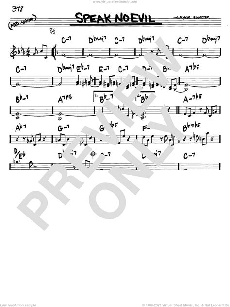 Speak No Evil Sheet Music For Voice And Other Instruments In C