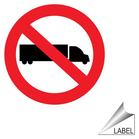 No Trucks Symbol Label Label Prohib 62 B Transportation