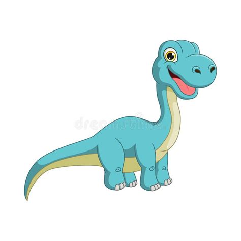 Dinossauro Brontossauro Fofo Ilustra O Do Vetor Ilustra O De Parque