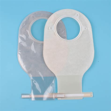 One Piece System Drainable Colostomy Bag With Clips Carbon Filter Stoma