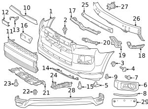 5267635010 2014 2022 Toyota 4Runner Bumper Cover Support Rail Left