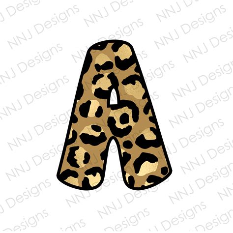 Printable Leopard Print Letters